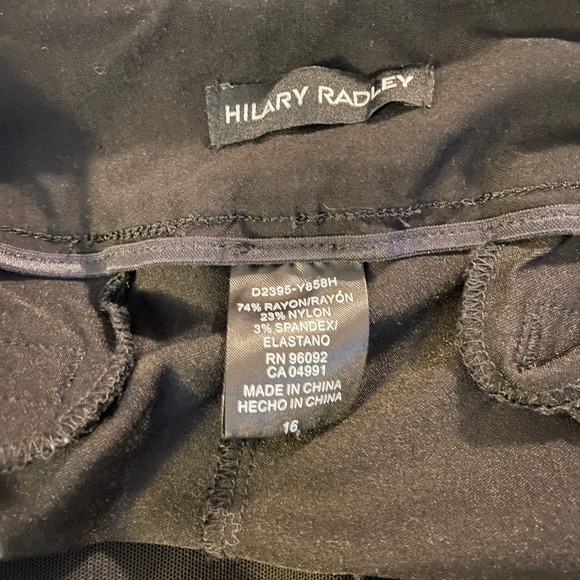 Hilary Radley Black Slacks Size 16 - Picture 5 of 7